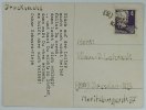 Sowjetische Besatzungszone Michel 213, Landspostempel (2) Manschow/Krs. Lebus, auf farbiger Luxus Karte -