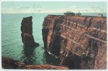 Deutsches Reich HELGOLAND farbige Ansichtskarte der Langen Anna Entwertet: HELGOLAND 4.9.10 -