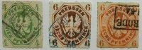 Preussen Michel Nr. 14, und 15 sowie 15 mit Farbveränderung -