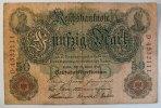 Deutsches Reich 50 Mark Rosenberg Nr. 42, Serie D, Unterdruck K, KN 7-stellig -