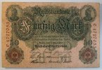 Deutsches Reich 50 Mark Rosenberg Nr. 42, Serie C, Unterdruck K, KN 7-stellig -