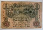 Deutsches Reich 50 Mark Rosenberg Nr. 42, Serie C, Unterdruck K, KN 7-stellig -
