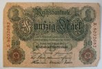 Deutsches Reich 50 Mark Rosenberg Nr. 42, Serie A, Unterdruck T, KN 7-stellig -