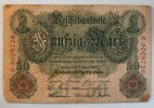Deutsches Reich 50 Mark Rosenberg Nr. 42, Serie C, Unterdruck N, KN 7-stellig -