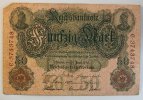 Deutsches Reich 50 Mark Rosenberg Nr. 42, Serie C, Unterdruck B, KN 7-stellig -