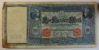 Deutsches Reich 100 Mark Rosenberg Nr. 43 a, Serie A, Papier weiss -