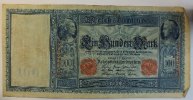 Deutsches Reich 100 Mark Rosenberg Nr. 43 a, Serie F, Papier weiss -