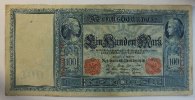 Deutsches Reich 100 Mark Rosenberg Nr. 43 a, Serie D, Papier weiss -