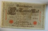 Deutsches Reich 1000 Mark Rosenberg Nr. 45 b, Serie E, Unterdruck H, KN 7-stellig rotes, Siegel -