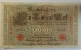 Deutsches Reich 1000 Mark Rosenberg Nr. 45 b, Serie N, Unterdruck U, KN 7-stellig rotes, Siegel -
