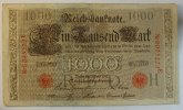 Deutsches Reich 1000 Mark Rosenberg Nr. 45 b, Serie E, Unterdruck H, KN 7-stellig rotes, Siegel -