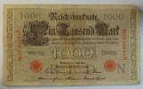 Deutsches Reich 1000 Mark Rosenberg Nr. 45 b, Serie H, Unterdruck N, KN 7-stellig rotes, Siegel -