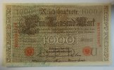 Deutsches Reich 1000 Mark Rosenberg Nr. 45 b, Serie N, Unterdruck U, KN 7-stellig rotes, Siegel -