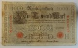 Deutsches Reich 1000 Mark Rosenberg Nr. 45 b, Serie E, Unterdruck H, KN 7-stellig rotes, Siegel -