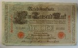 Deutsches Reich 1000 Mark Rosenberg Nr. 45 b, Serie G, Unterdruck L, KN 7-stellig rotes, Siegel -