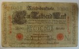 Deutsches Reich 1000 Mark Rosenberg Nr. 45 b, Serie H, Unterdruck N, KN 7-stellig rotes, Siegel -