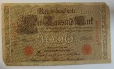 Deutsches Reich 1000 Mark Rosenberg Nr. 45 b, Serie N, Unterdruck T, KN 7-stellig rotes, Siegel -