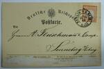 Deutsches Reich Michel Nr. 3 auf Postkarte echt gelaufen -