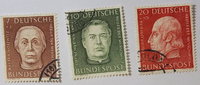Bund Michel Nr. 200, 201 und 202 - 203 Helfer der Menscheit 3 Werte -