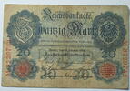 Kaiserreich 50 Mark Rosenberg Nr. 40 b, KN 7 stellig Serie M, Unterdruck A -