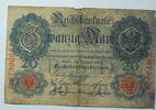 Kaiserreich 50 Mark Rosenberg Nr. 40 b, KN 7 stellig Serie E, Unterdruck Q -