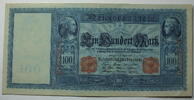 Kaiserreich 100 Mark Rosenberg Nr. 43 b , Papier blau. Serie E -