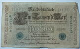 Kaiserreich 1000 Mark Rosenberg Nr. 46 b,grünes Siegel, Serie B, Unterdruck: E, KN: 7 stellig -