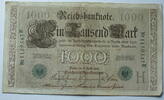 Kaiserreich 1000 Mark Rosenberg Nr. 46 b,grünes Siegel, Serie E, Unterdruck: H, KN: 7 stellig -