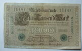 Kaiserreich 1000 Mark Rosenberg Nr. 46 b,grünes Siegel, Serie C, Unterdruck: F, KN: 7 stellig -