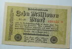 Weimar 10 Millionen Mark Rosenberg Nr. 105 a, WZ: Hakensterne, KN 6 stellig, FZ: SO -