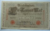 Kaiserreich 1000 Mark Rosenberg Nr. 45 b,rotes Siegel, Serie NE, Unterdruck: U, KN: 7 stellig -