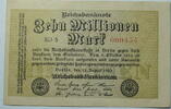 Weimar 10 Millionen Mark Rosenberg Nr. 105 a, WZ: Hakensterne, KN 6 stellig, FZ: SO -