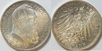Kaiserreich Bayern 3 Mark 1911 Luitpold zum 90. Geburtstag SUP