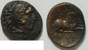 Antikes Griechenland AE 17 316-297 Makedonien Kassander Kopf des Herakles in Löwenhaube Rs. Liegender Löwe TTB