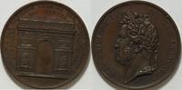 Frankreich Bronze Med. 1836 Louis Philippe auf die Vollendung des Arc de Triumph 25 mm SUP