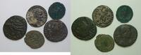 Lot  Römisches Kaiserreich Lot über 5 verschiedene undatierte Bronzemünzen unter incl.  Augustus s - ss