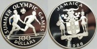 Jamaika 100 $ Olympiade 1988 Läufer in orginal Verpackung -
