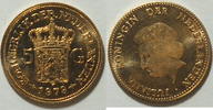 Niederlande 5 Gulden .585 Goldmünze zum 70. Geburtstag Königin Juliana -