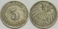 Kaiserreich 5 Pf 1911 D ss 1,00 EUR prix TTC + 8,99 EUR frais d'envoi