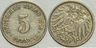 Kaiserreich 5 Pf 1912 J ss 1,00 EUR prix TTC + 8,99 EUR frais d'envoi
