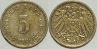Kaiserreich 5 Pf 1912 E ss 1,00 EUR prix TTC + 8,99 EUR frais d'envoi