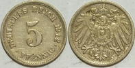 Kaiserreich 5 Pf 1912 F ss 1,00 EUR prix TTC + 8,99 EUR frais d'envoi