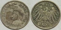 Kaiserreich 5 Pf 1913 D ss 1,00 EUR prix TTC + 8,99 EUR frais d'envoi