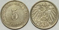 Kaiserreich 5 Pf 1913 E ss 1,00 EUR prix TTC + 8,99 EUR frais d'envoi