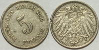 Kaiserreich 5 Pf 1914 F ss 1,00 EUR prix TTC + 8,99 EUR frais d'envoi