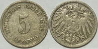 Kaiserreich 5 Pf 1906 J ss 1,00 EUR prix TTC + 8,99 EUR frais d'envoi