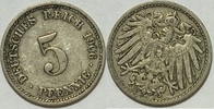 Kaiserreich 5 Pf 1906 D ss 1,00 EUR prix TTC + 8,99 EUR frais d'envoi