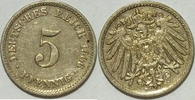 Kaiserreich 5 Pf 1906 D ss 1,00 EUR prix TTC + 8,99 EUR frais d'envoi