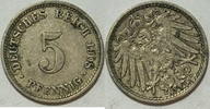 Kaiserreich 5 Pf 1908 D ss 1,00 EUR prix TTC + 8,99 EUR frais d'envoi