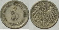 Kaiserreich 5 Pf 1908 F ss 1,00 EUR prix TTC + 8,99 EUR frais d'envoi